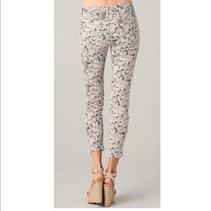 J Brand floral skinny jeans.